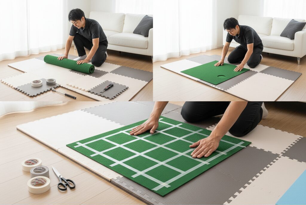 100均での作り方｜貼って置くだけ3ステップ
