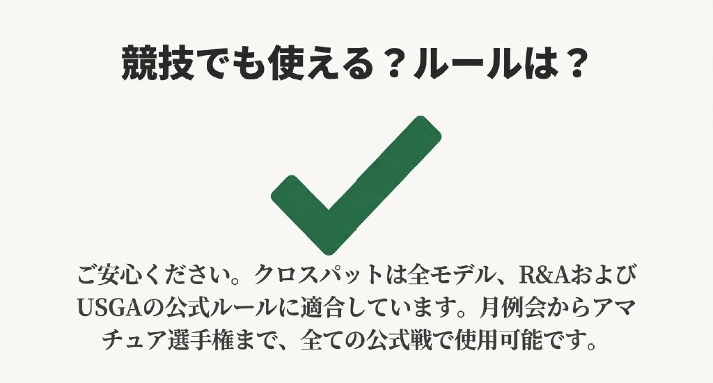 R&AとUSGAルールへの完全適合を伝える画像