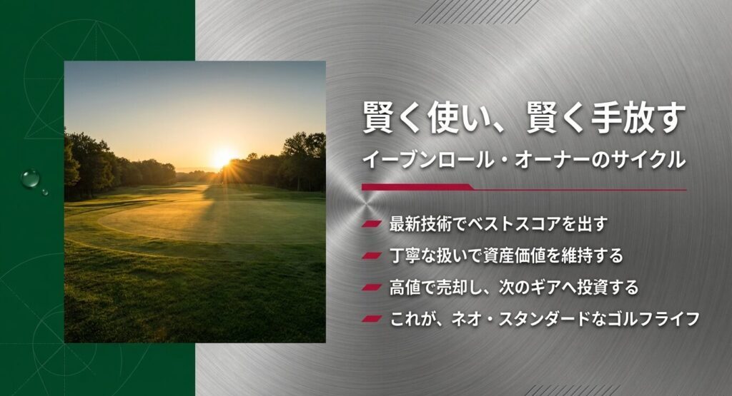 資産価値を維持して次のギアへ投資する、イーブンロール・オーナーのサイクルを示すスライド