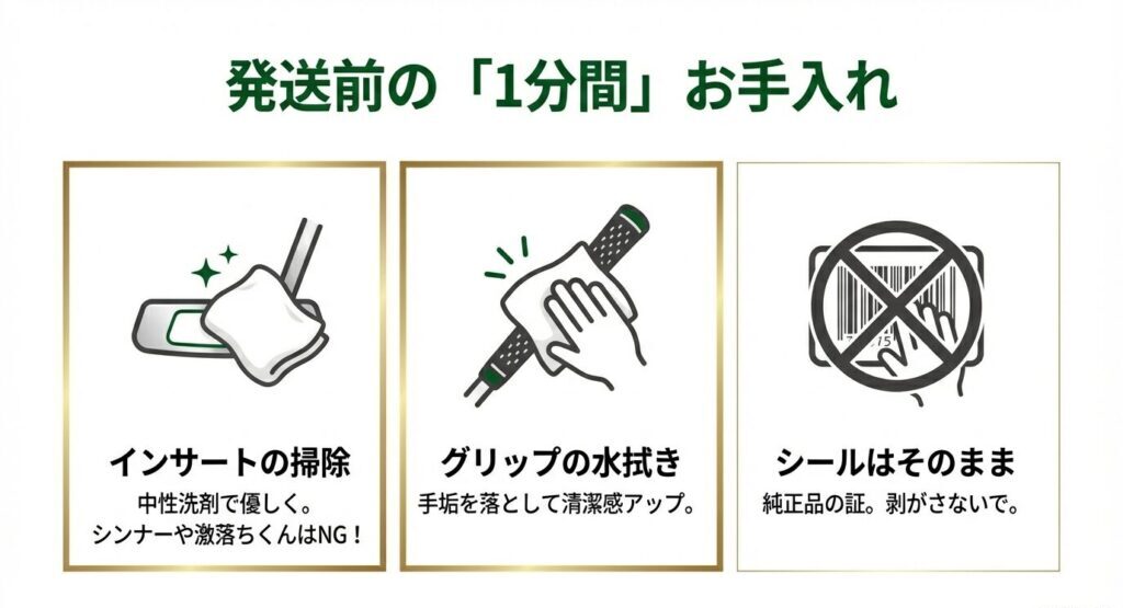 査定額アップのための発送前1分間お手入れガイド