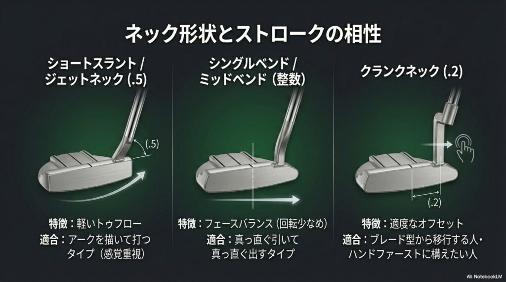 ネック形状とストロークの相性