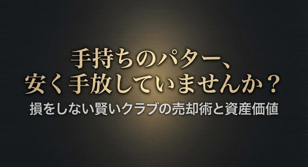 手持ちのパターを安く手放さず、損をしない賢いクラブの売却術と資産価値について