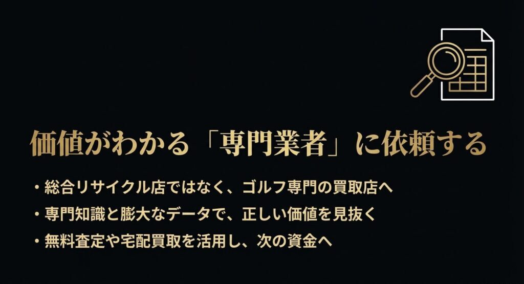 正しい価値を見抜くために総合リサイクル店ではなくゴルフ専門の買取店へ依頼する重要性