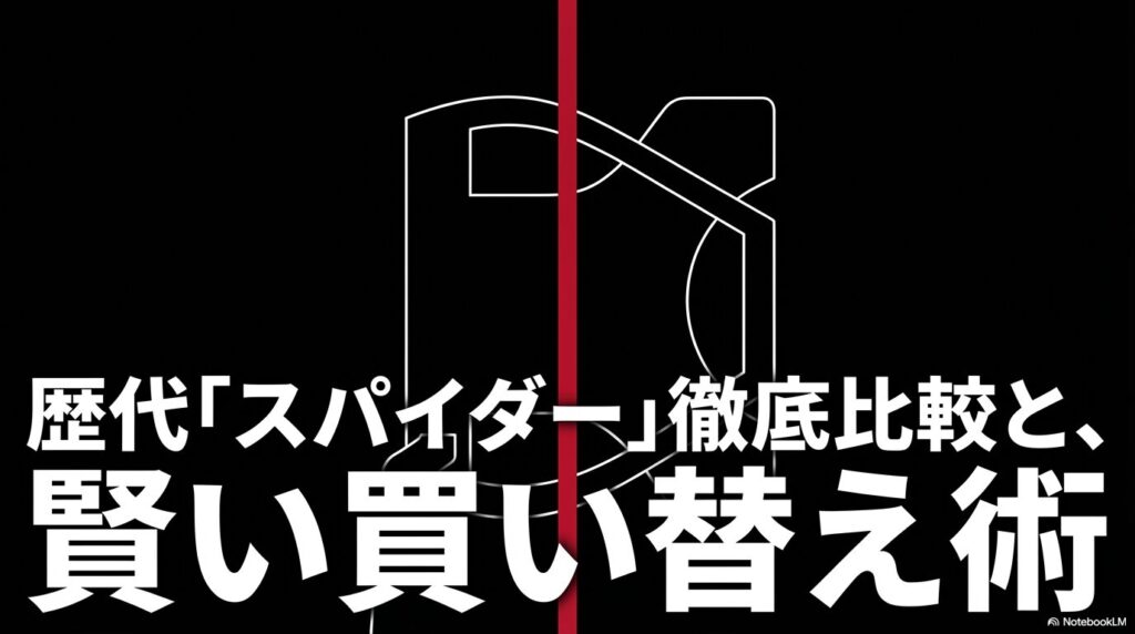 テーラーメイド歴代スパイダーの徹底比較と、パターの賢い買い替え術を解説するタイトルスライド