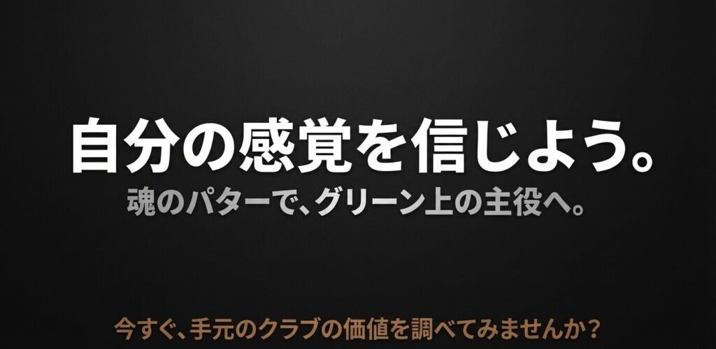 自分の感覚を信じよう。魂のパターでグリーン上の主役へ。手元のクラブの価値を調べてみませんか？
