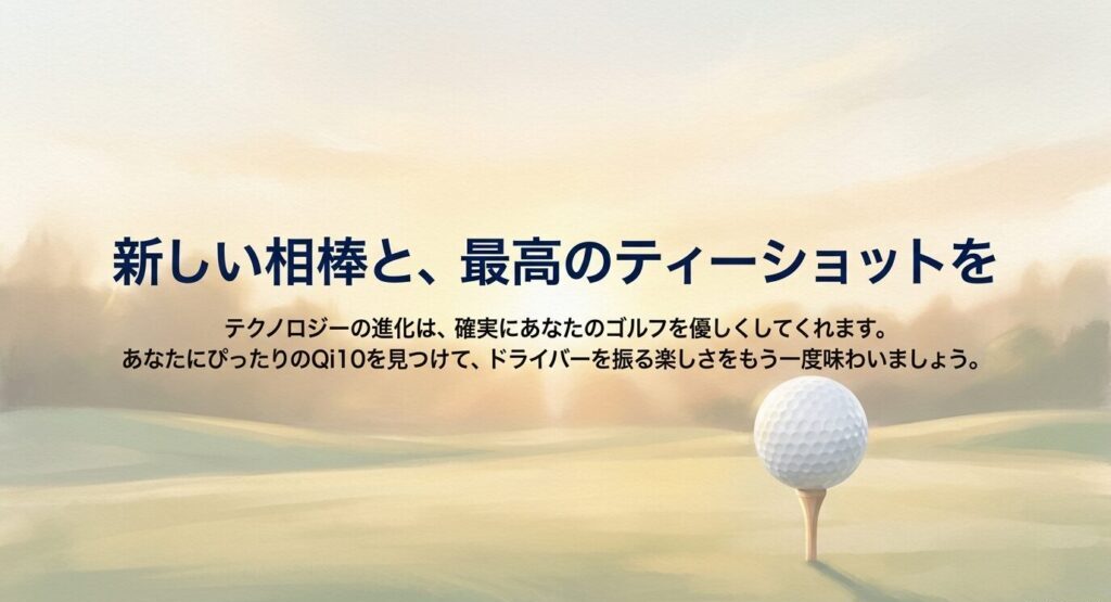 あなたにぴったりのQi10を見つけて、ドライバーを振る楽しさを味わおう