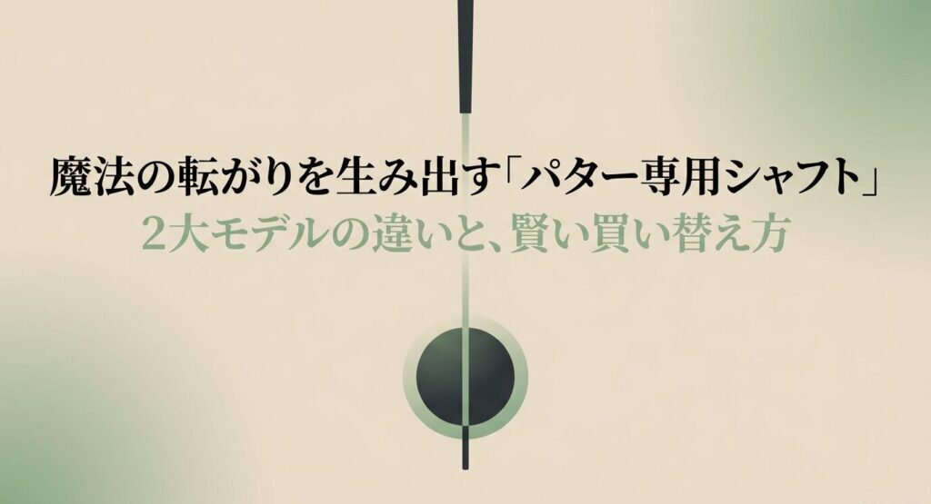 魔法の転がりを生み出すパター専用シャフトの2大モデルの違いと、賢い買い替え方についての解説